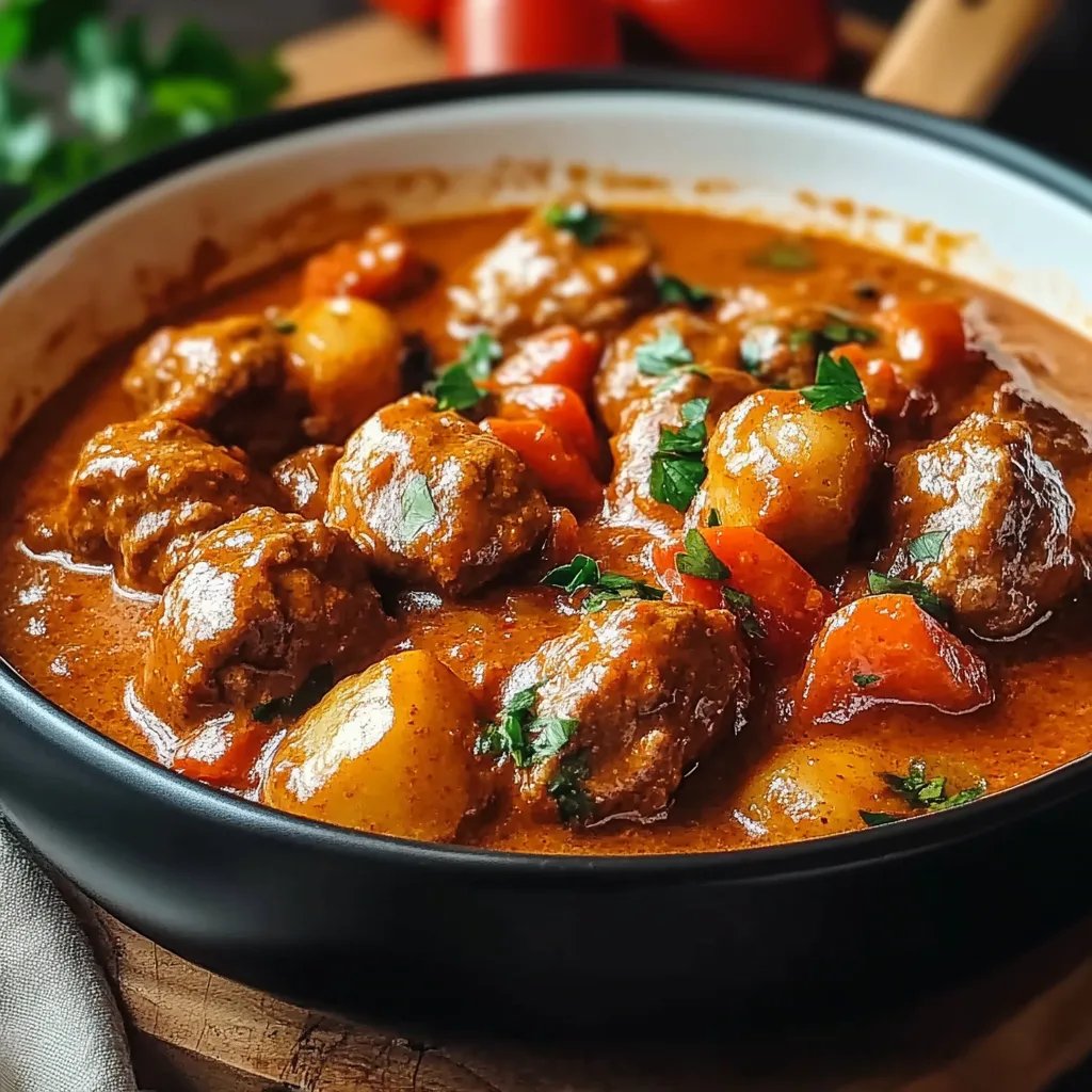 Hackbällchen in cremiger Paprikasoße