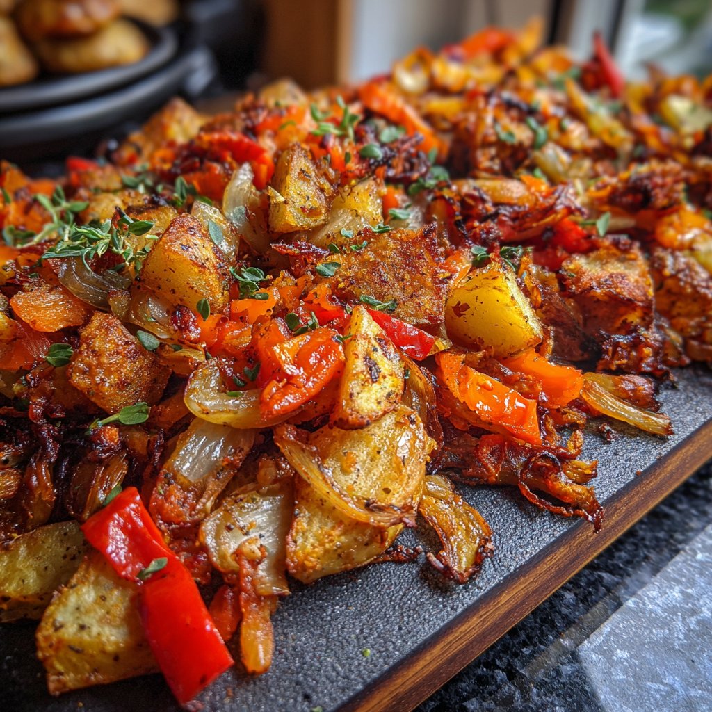 Mittagessen mit Ofengemüse