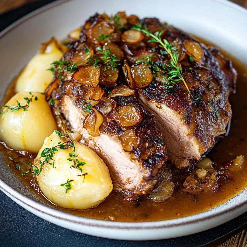 Fränkisches Schäufele mit Biersoße