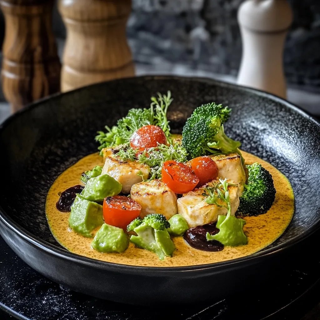 Cremiges Brokkoli-Hähnchen-Pfannengericht