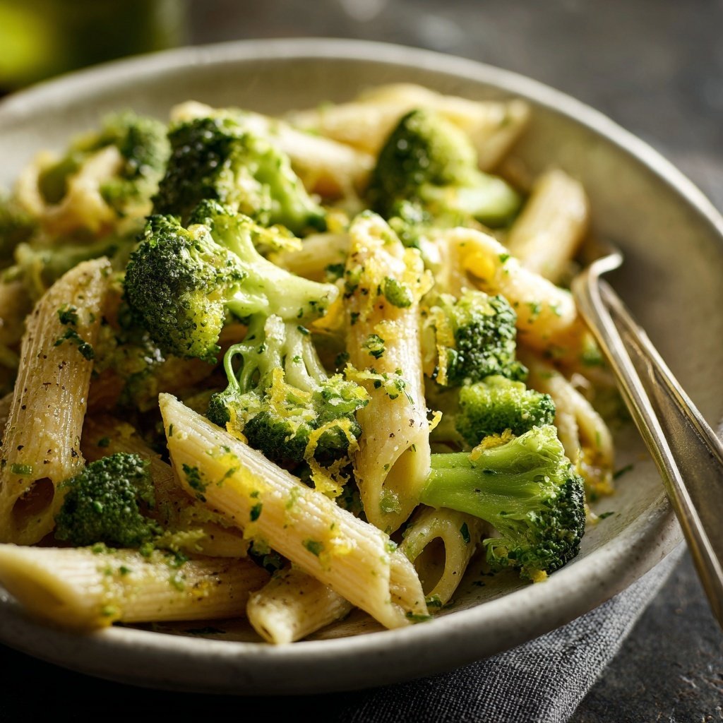 Penne mit Brokkoli und Zitronenschale
