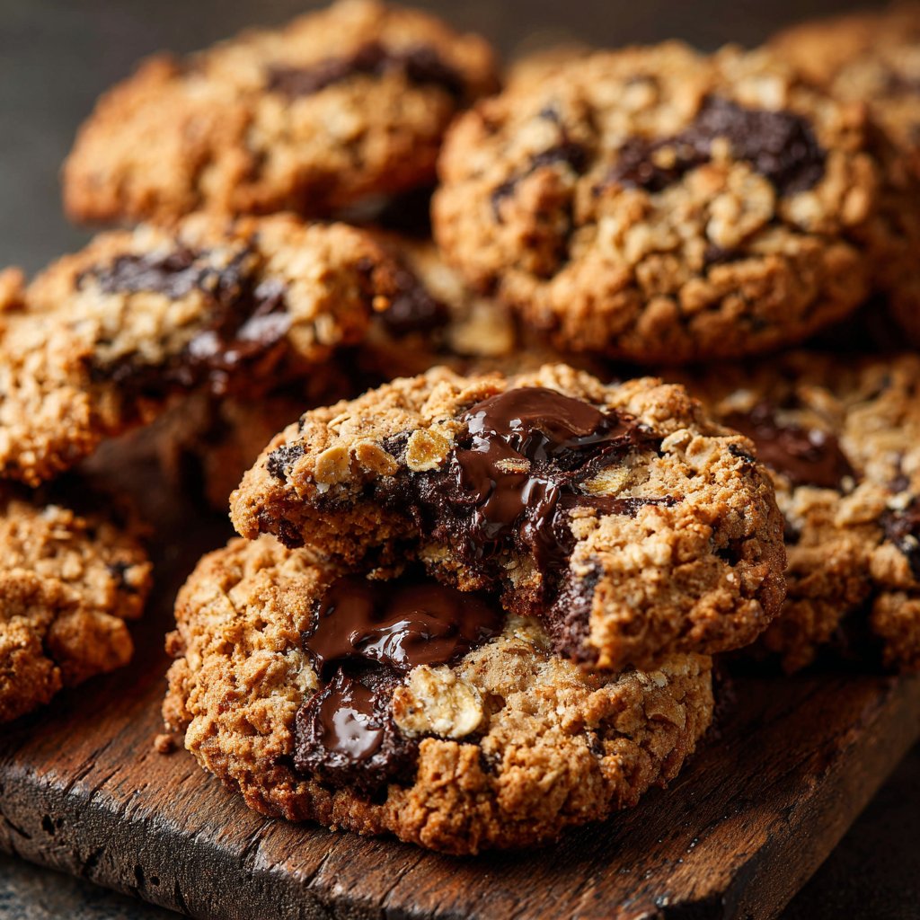 Cookies mit Haferflocken und Schokolade