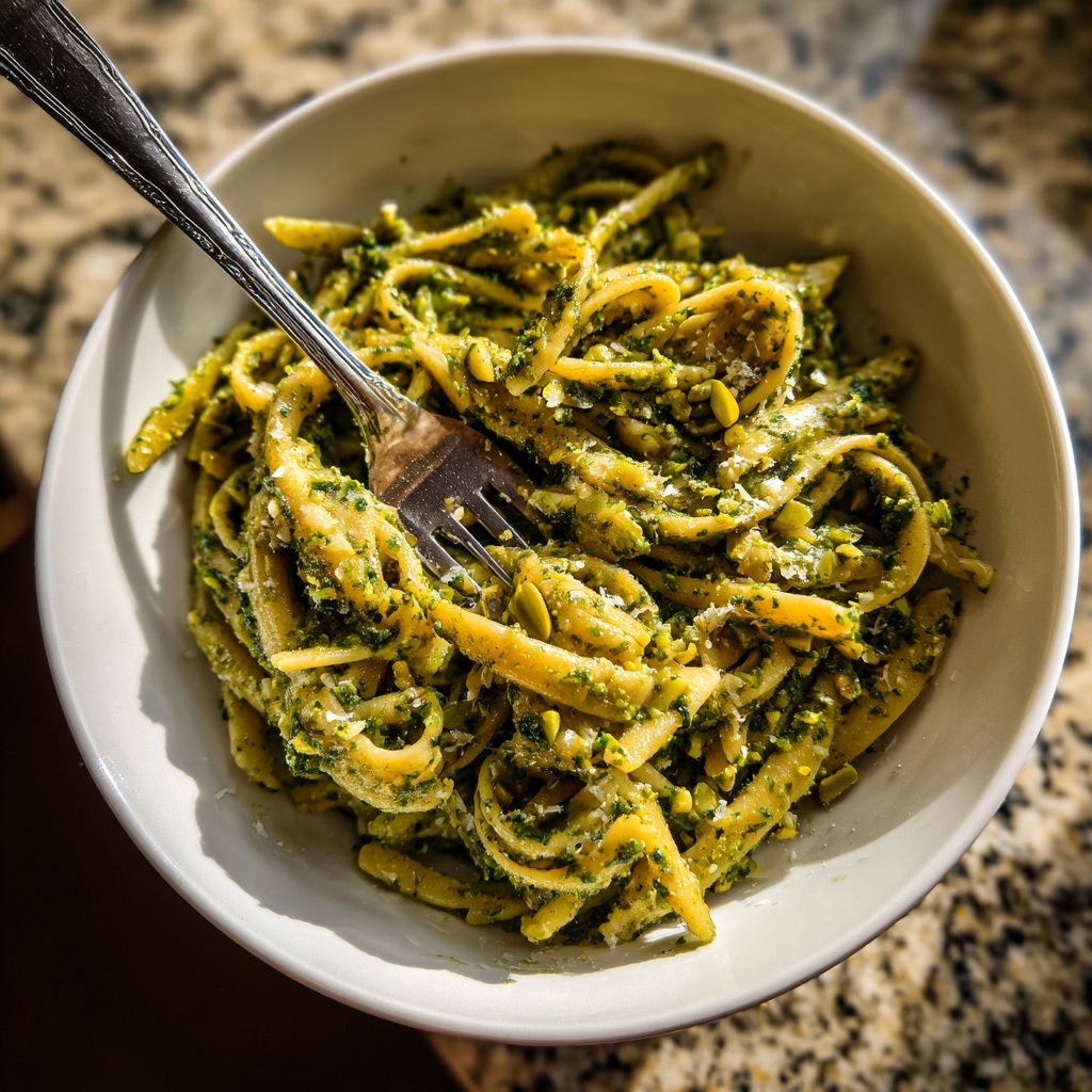 Pasta mit Pistazienpesto