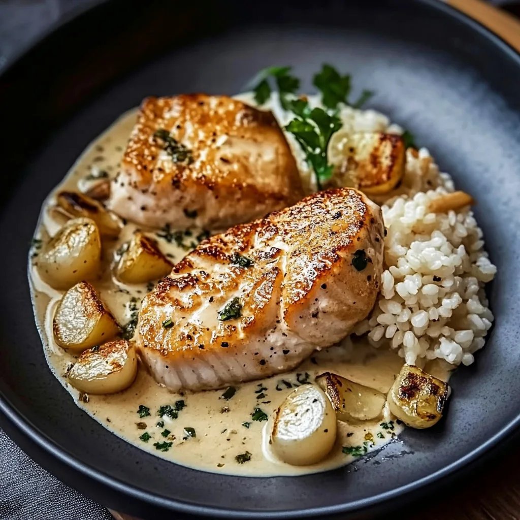 Zwiebel-Sahne-Hähnchen