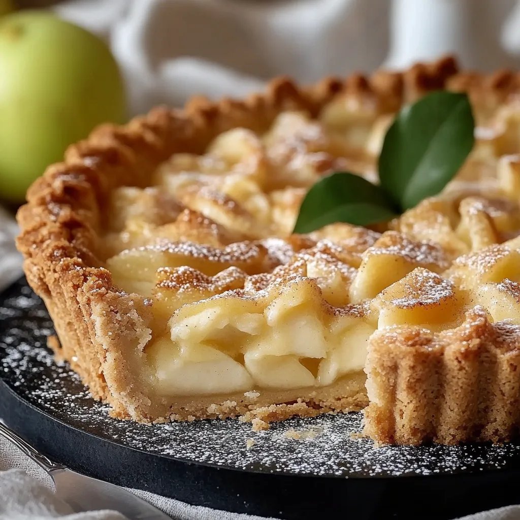 Apfelkuchen mit Pudding