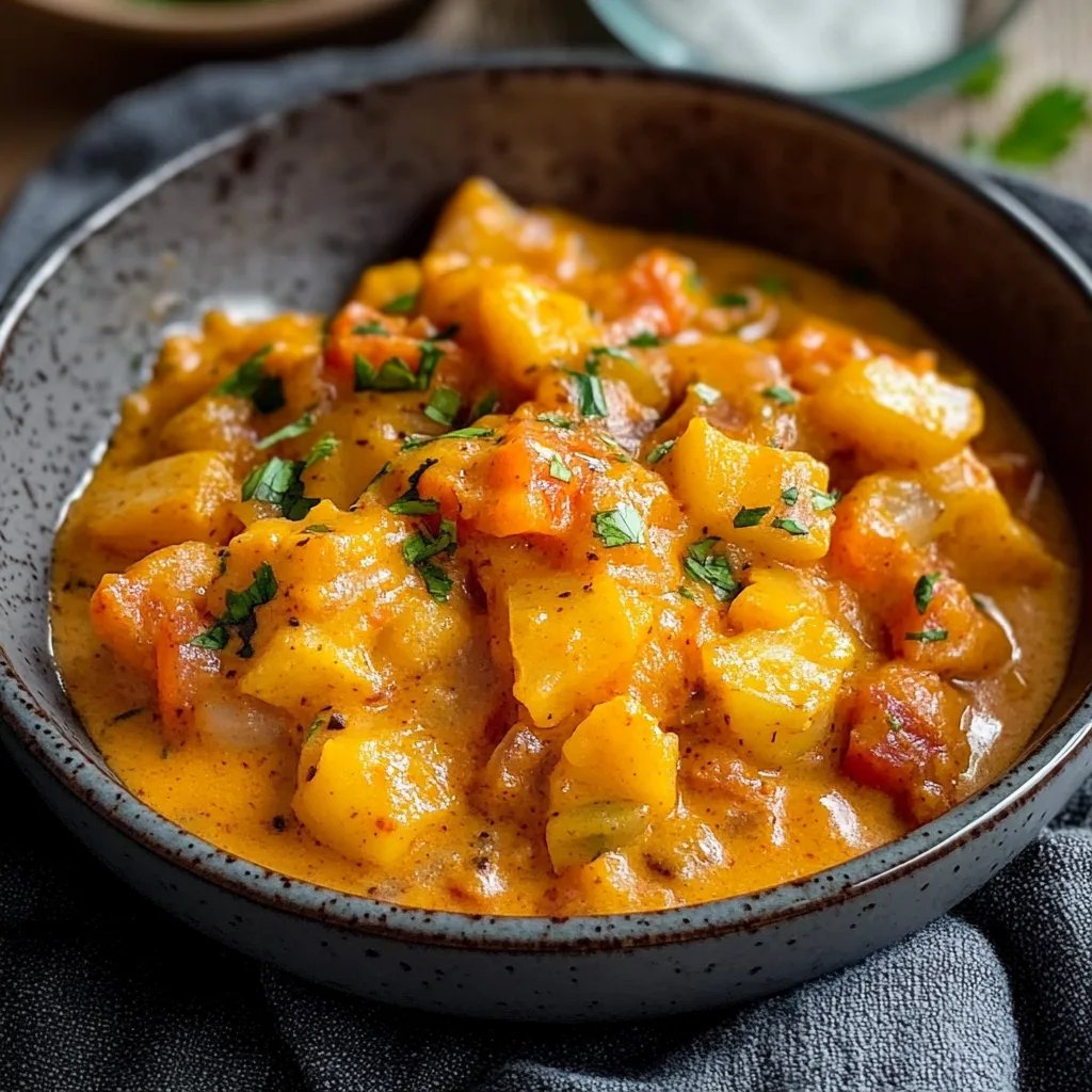 Kürbis Curry mit Kokosmilch vegan