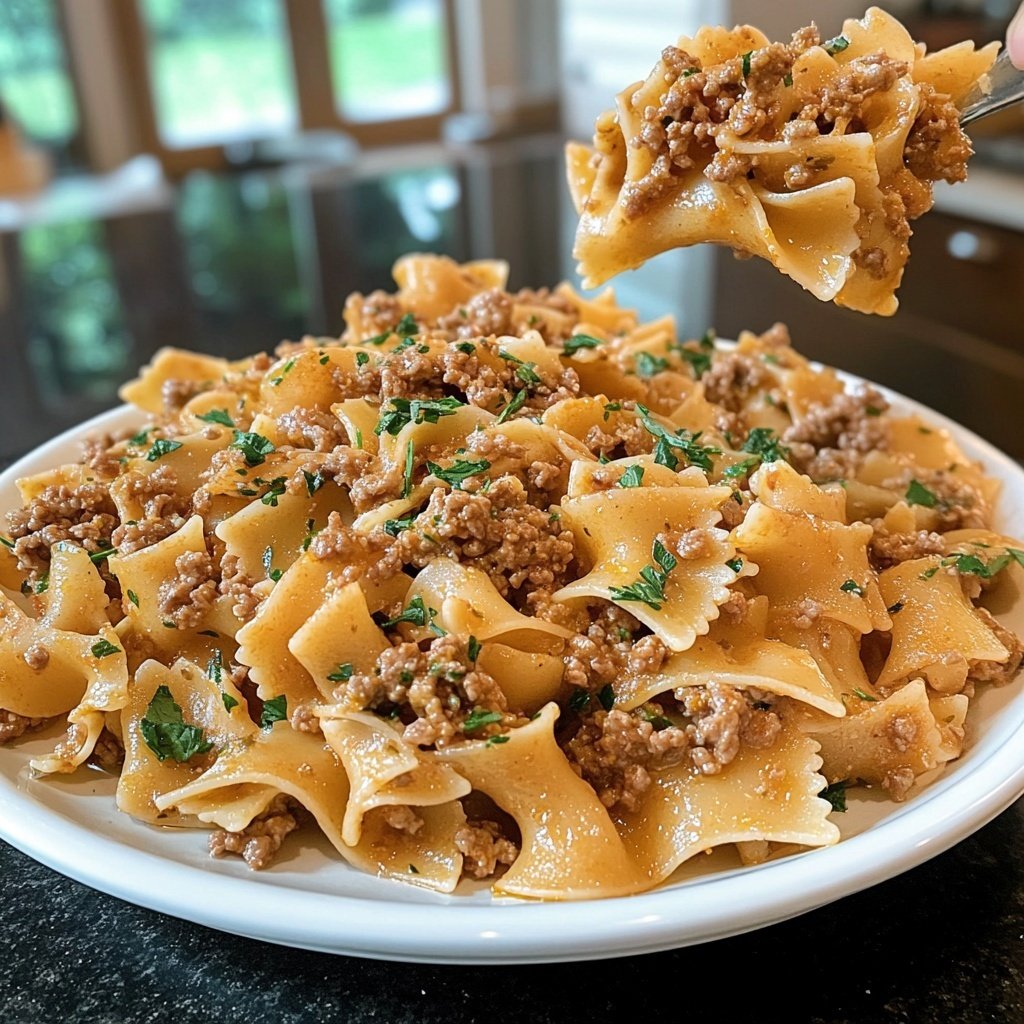 Hackfleisch Nudel Pfanne