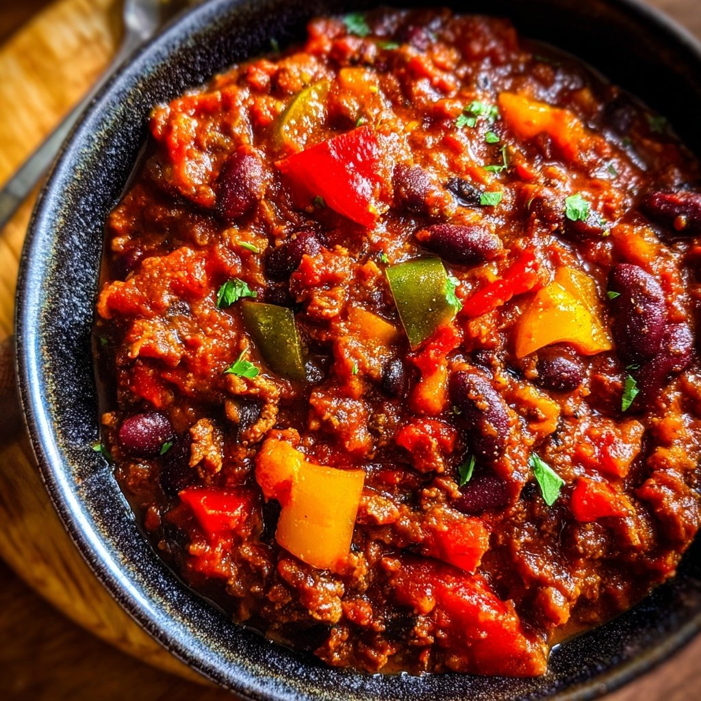 Chili sin Carne mit Paprika