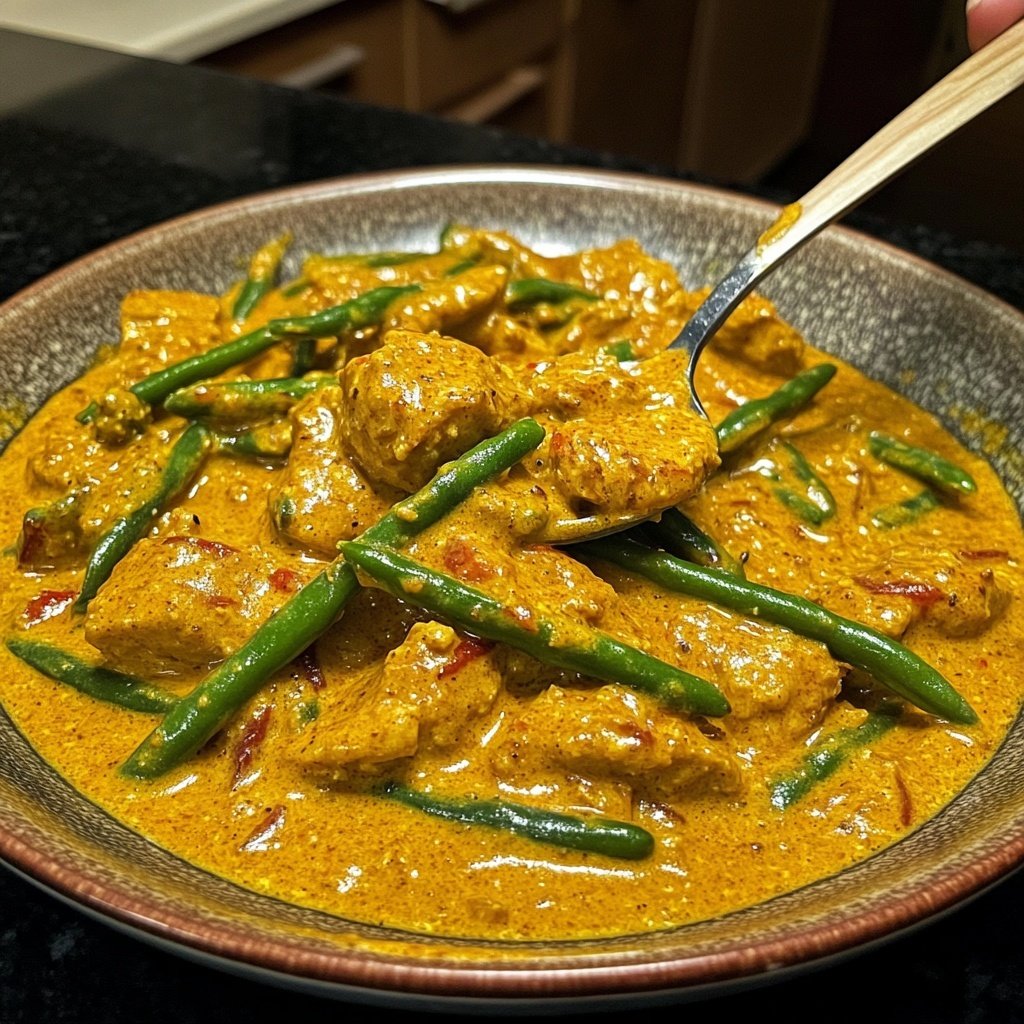 Curry mit grünen Bohnen
