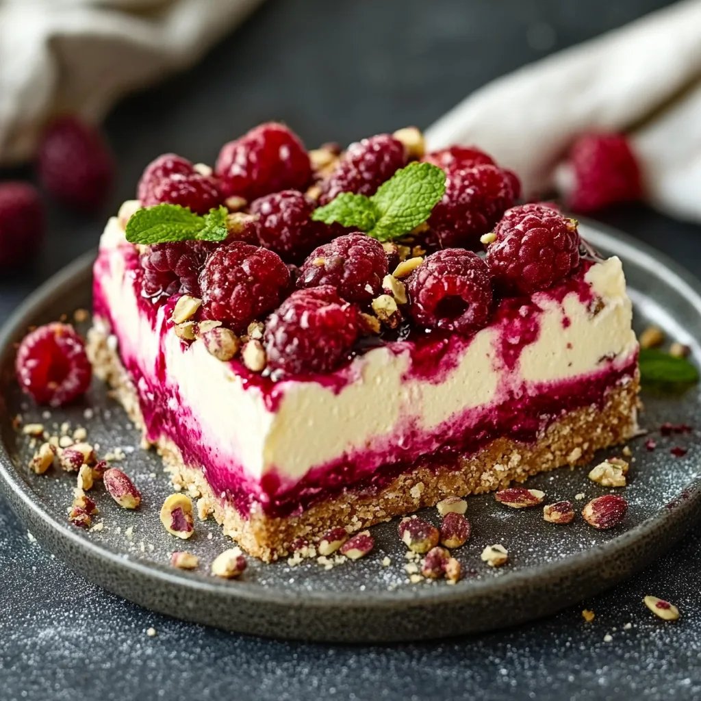 Himbeer-Pistazien-Cheesecake-Riegel