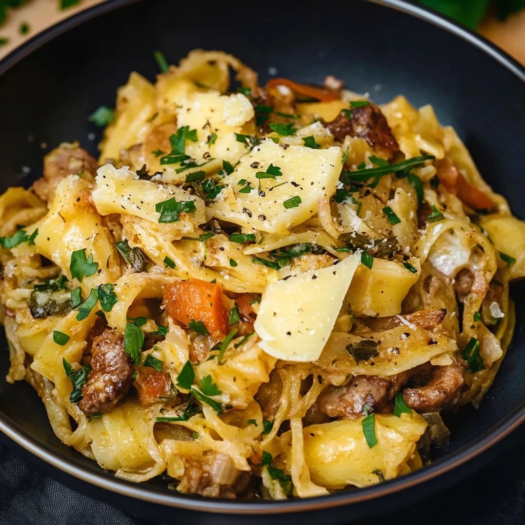 Bratnudeln mit Spitzkohl und Möhren