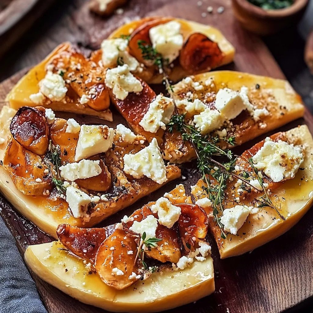 Ofenkürbis mit Zimt, Honig und Feta