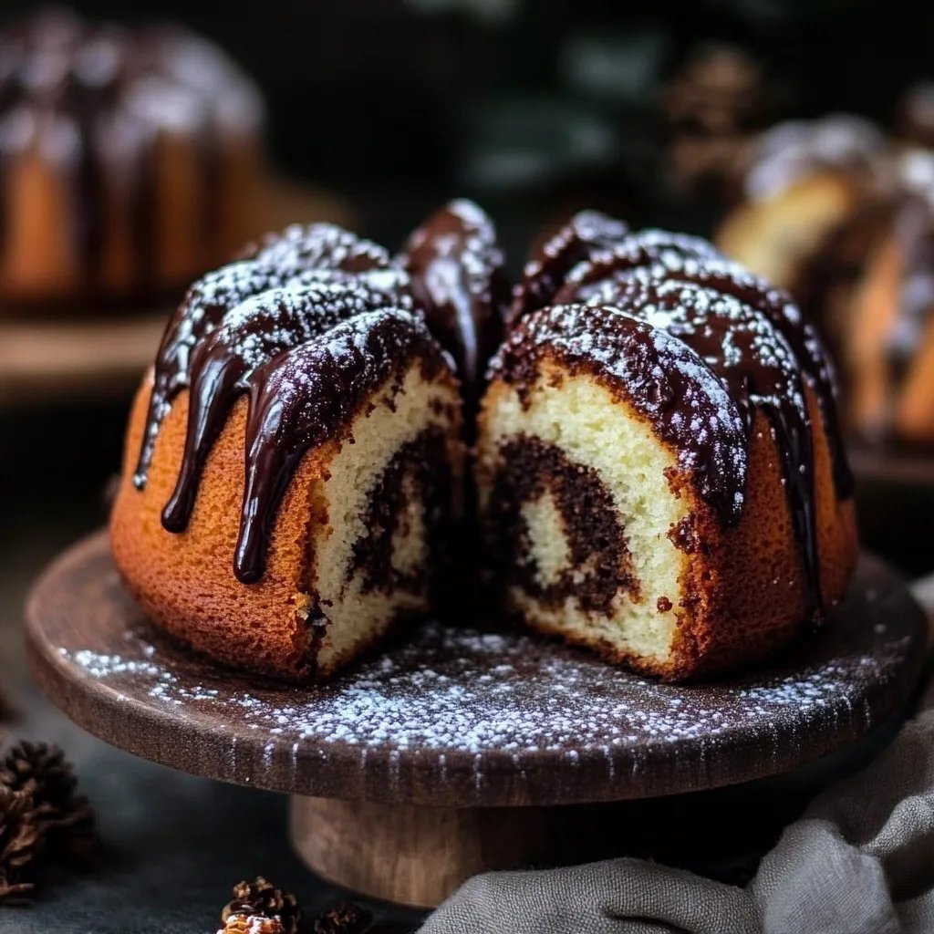 Marmor-Lebkuchen-Gugelhupf