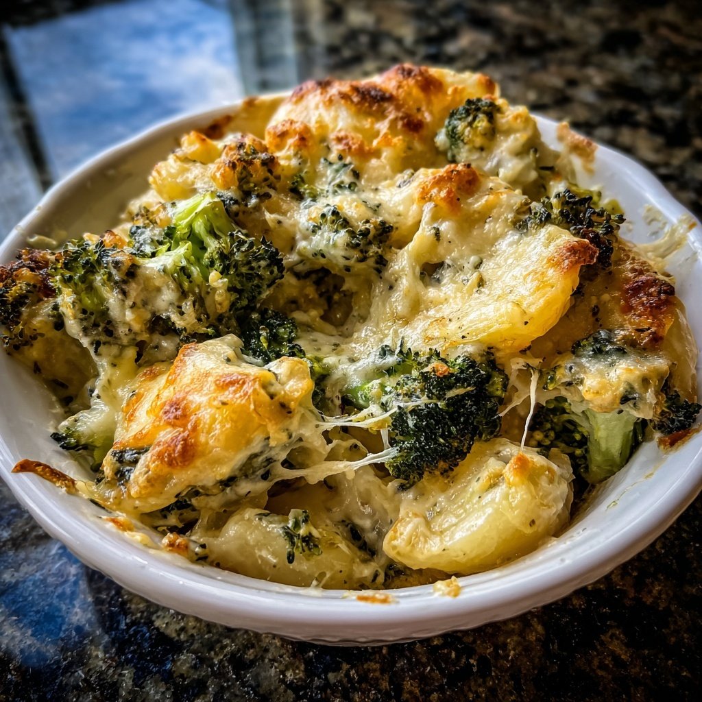 Cremiger Brokkoli Kartoffel Auflauf