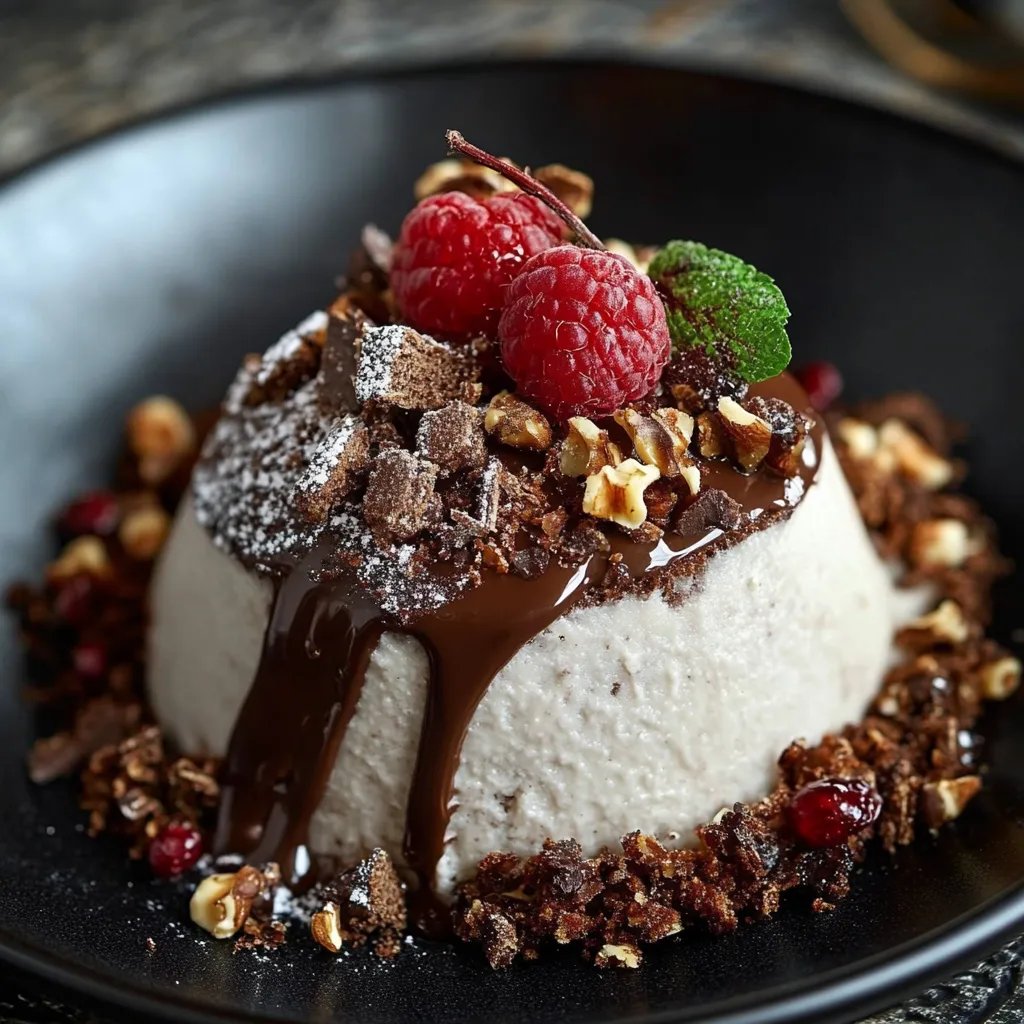 Cremige Nusstorte mit Schokolade und Preiselbeeren