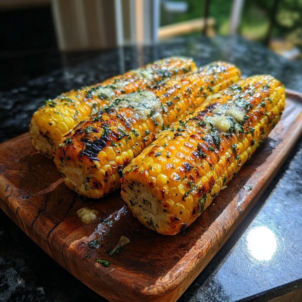 Grill Mais Mit Kräuterbutter