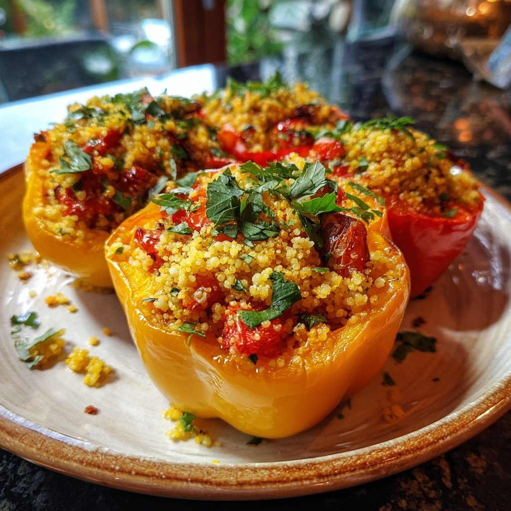 Gefüllte Paprika mit Couscous