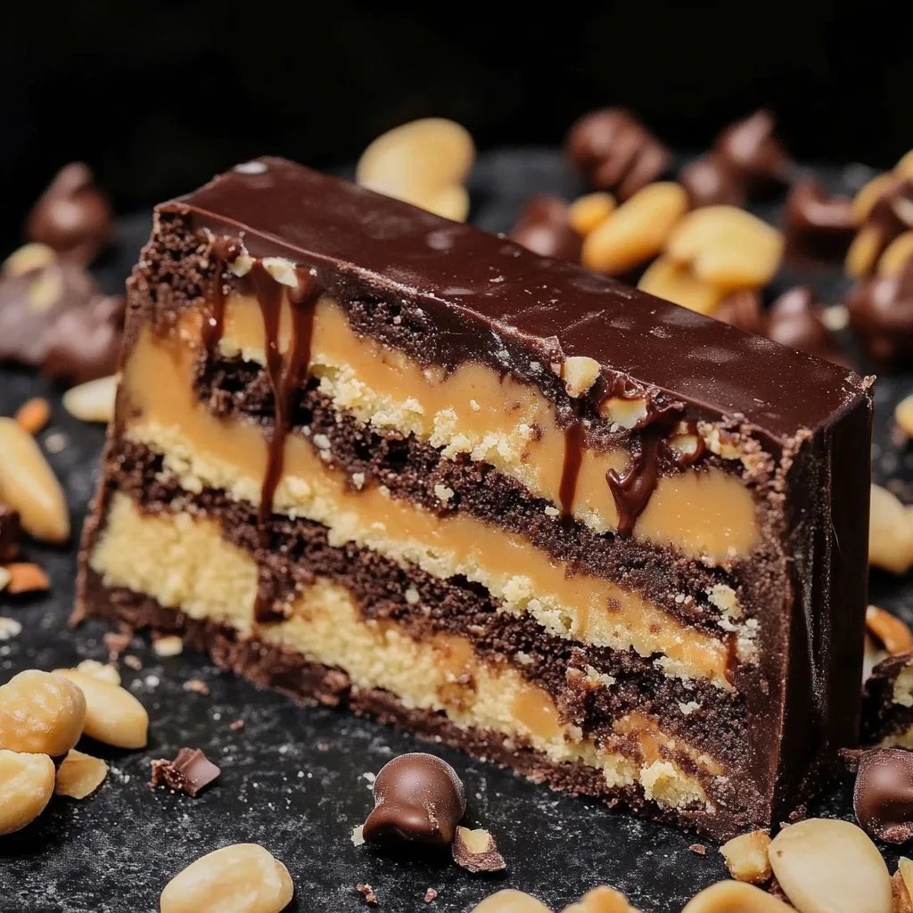 Schokoladen-Snickers-Kuchen